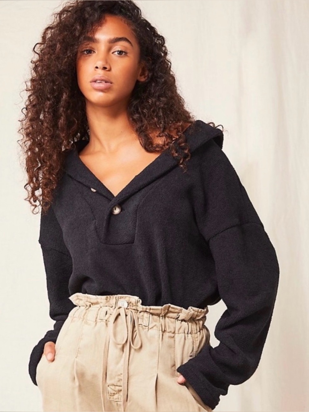 Free People | Bino Pullover - Black Size M